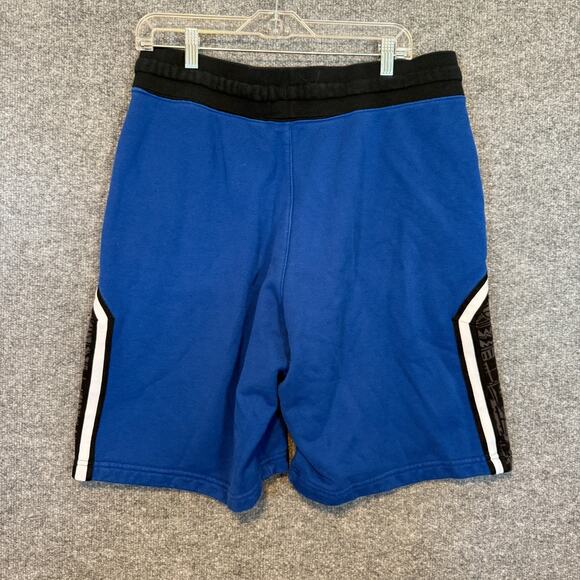Nike Air Shorts Mens Large Blue Fleece Stretch Swoosh‎ Sweat Shorts Casual - Picture 9 of 10